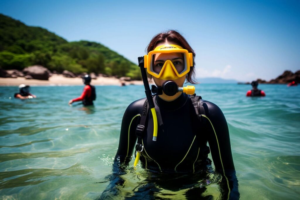 Woman snorkeling in Thailand