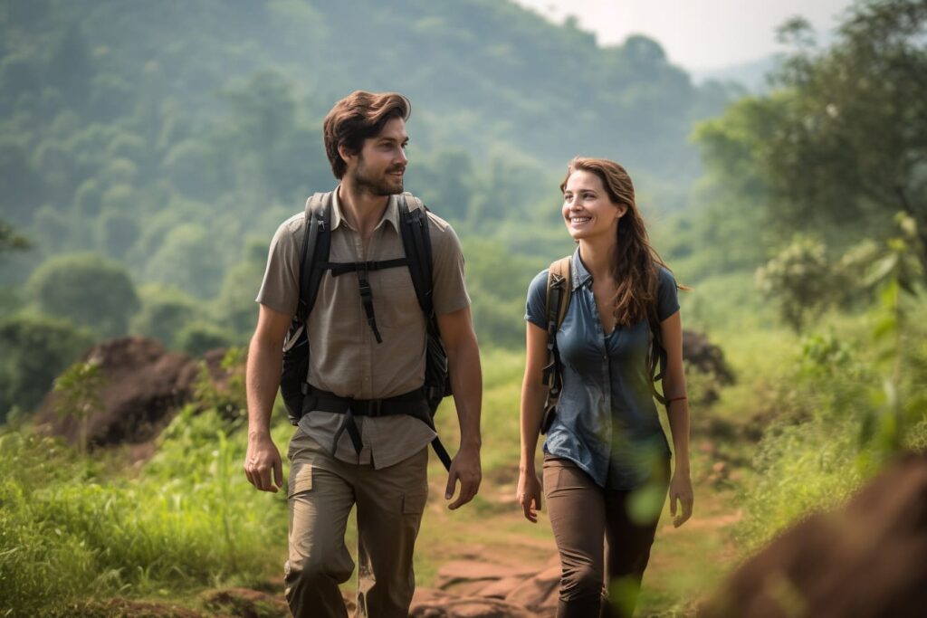 couple exploring hiking trails in Chiang Mai